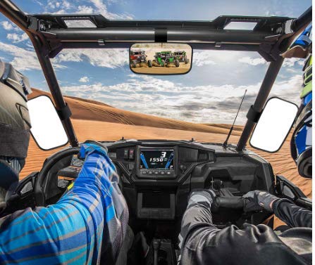 DeYeShiKi UTV Rear View Mirror for 1.5'' - 2'' Roll Compatible With Shatter-Proof Tempered Glass Fits to Polaris Ranger, RZR Can