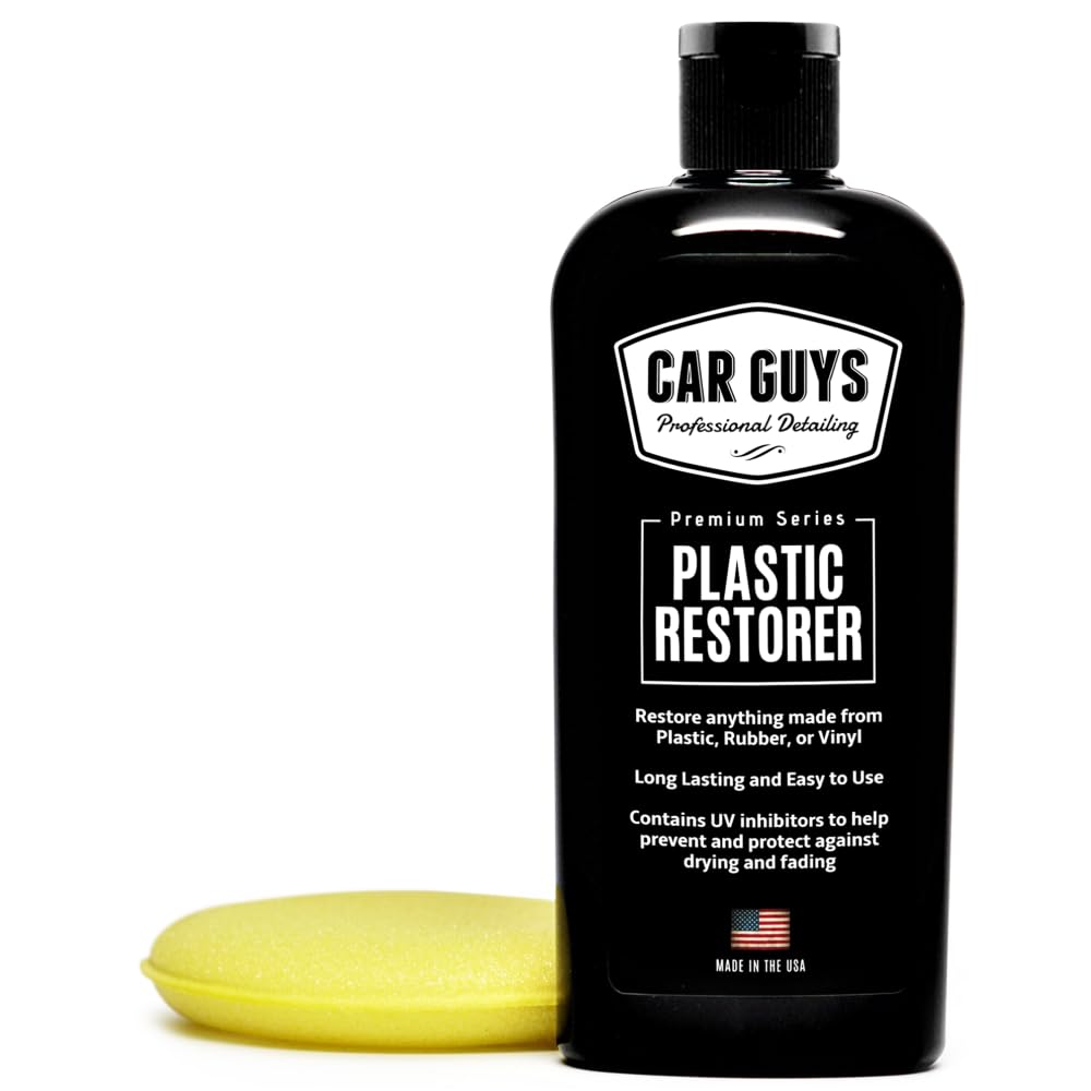 Car Guys Plastic Restorer | Bring Plastic, Rubber, And Vinyl Back To Life! | User Friendly Trim Restorer | Safe Auto Detailing S