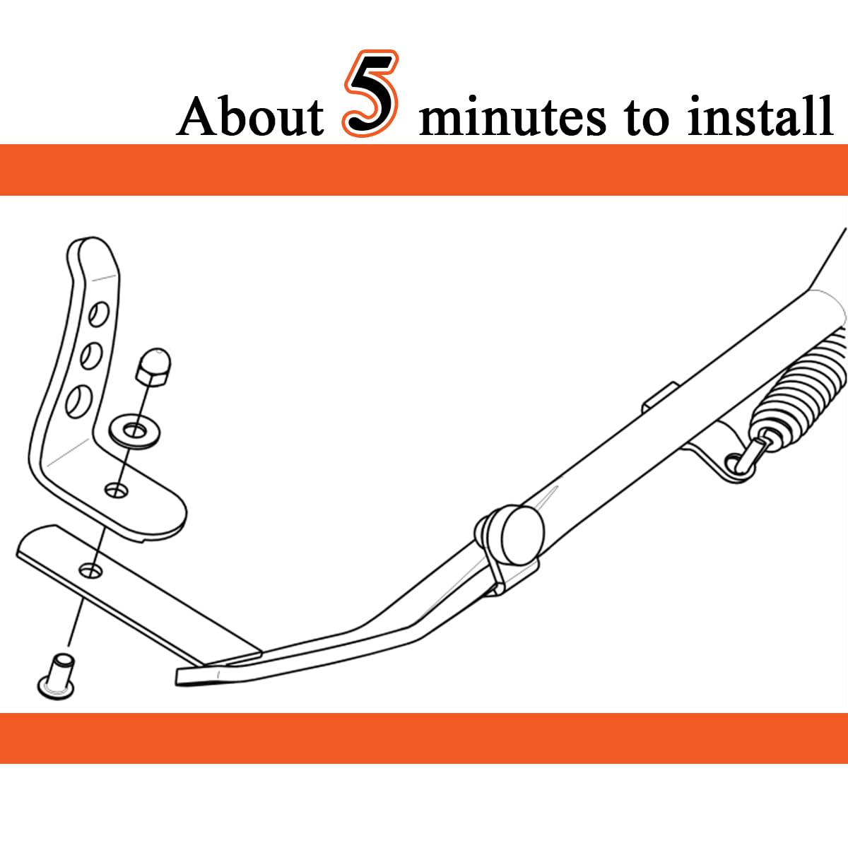 FOVPLUE For Jiffy Stand Extension,Kickstand Extension for Harley Touring models 1991-2024, for CVO Electra Glide Road Glide Road