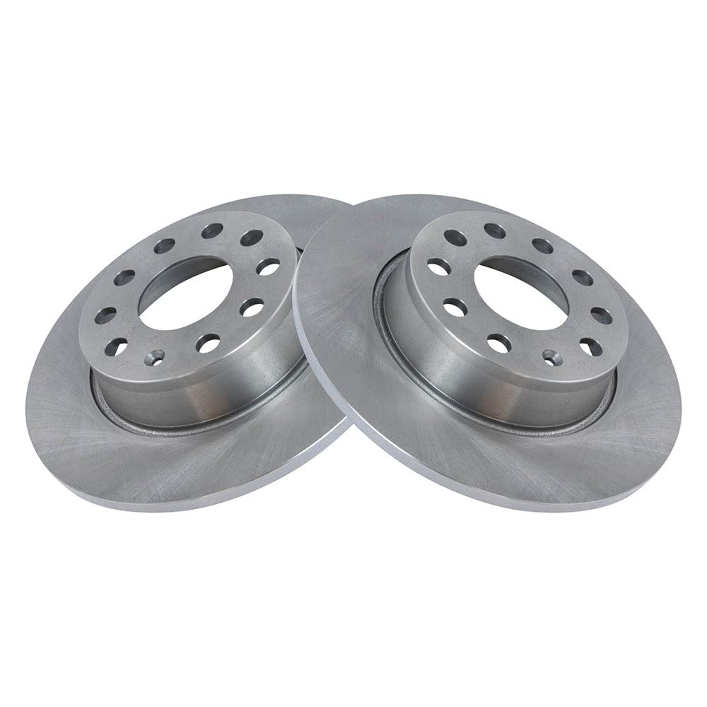 Trq Rear Disc Brake Rotor Pair Set For 2010-2018 A3 / 2010-2018 A3 Quattro / 2012 Beetle / 2010-2016 Eos / 2010-2018 Golf / 2012