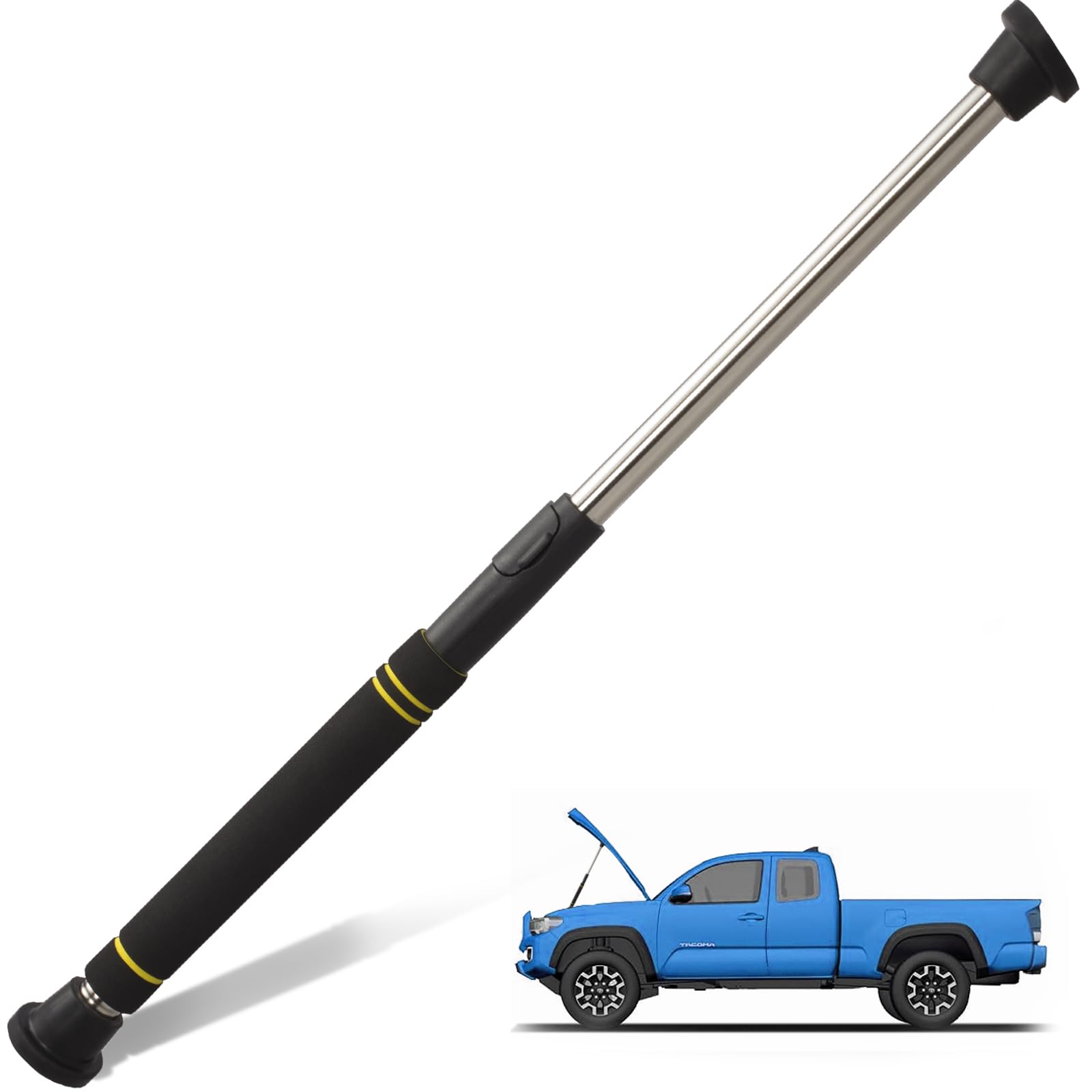 Telescopic Engine Hood Support Rod, 29 To 40 Inches Hood Prop Rod For Car Made Of Stainless Steel Pipe And Comfortable Sponge Handle Telescopic Adjustment