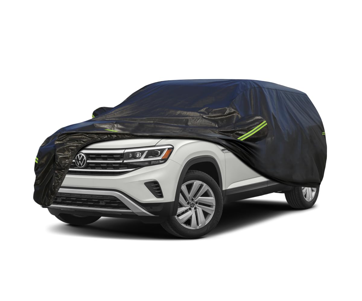 Koukou Waterproof Suv Car Cover Suitable For Vw Atlas Cross Sport From 2020 To 2025, 7 Layers Windproof All Weather Waterproof O