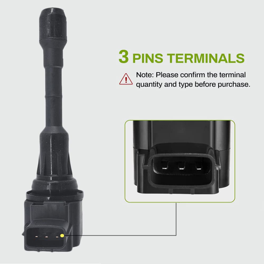 Autowxjq Set of 6 Iridium Spark Plug and 6 Ignition Coil Pack Compatible with Nissan Infiniti Maxima Murano Pathfinder Quest Alt