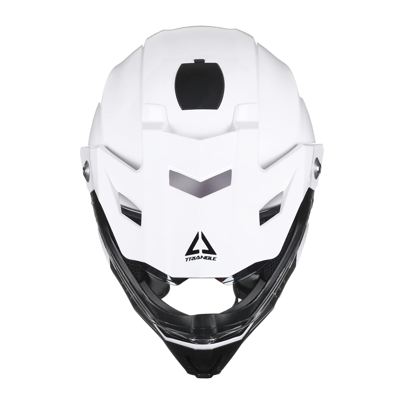 TRIANGLE Full Face Motorcycle Helmet ATV Dirt Bike Helmet Dual Sport Off-Road for Men DOT Approved (Medium, Gray)