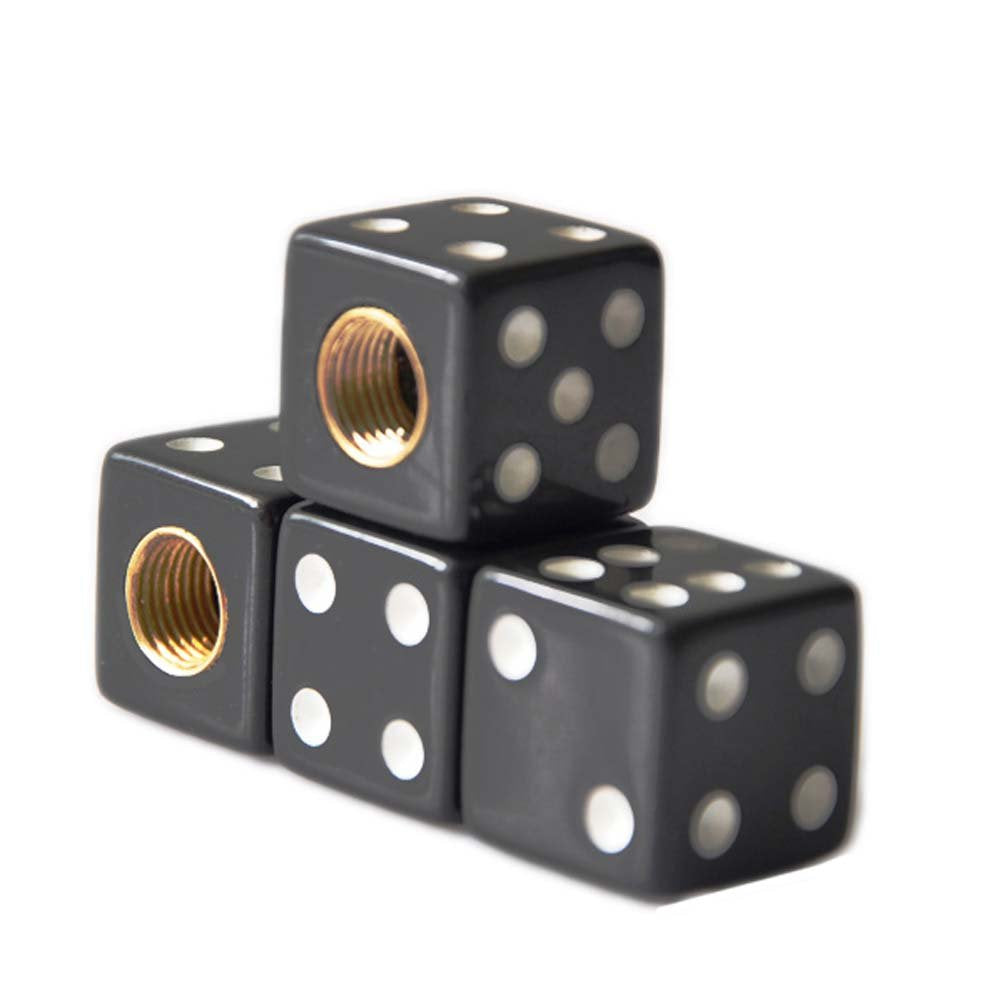 Custom Accessories 16114 Black Dice Style Valve Cap