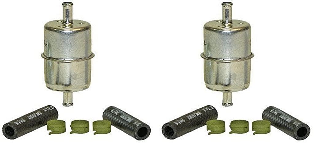 Wix 33033 Universal In-Line Fuel Filter With 3/8 Clamp-On Inlet/Outlet, Max Pressure 60-Psi (Pack Of 2)