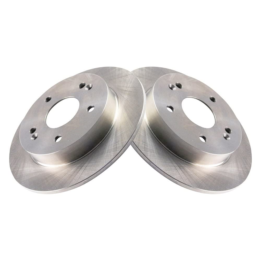 Trq Rear Brake Rotors Set Solid Compatible With 1997-2001 Honda Prelude