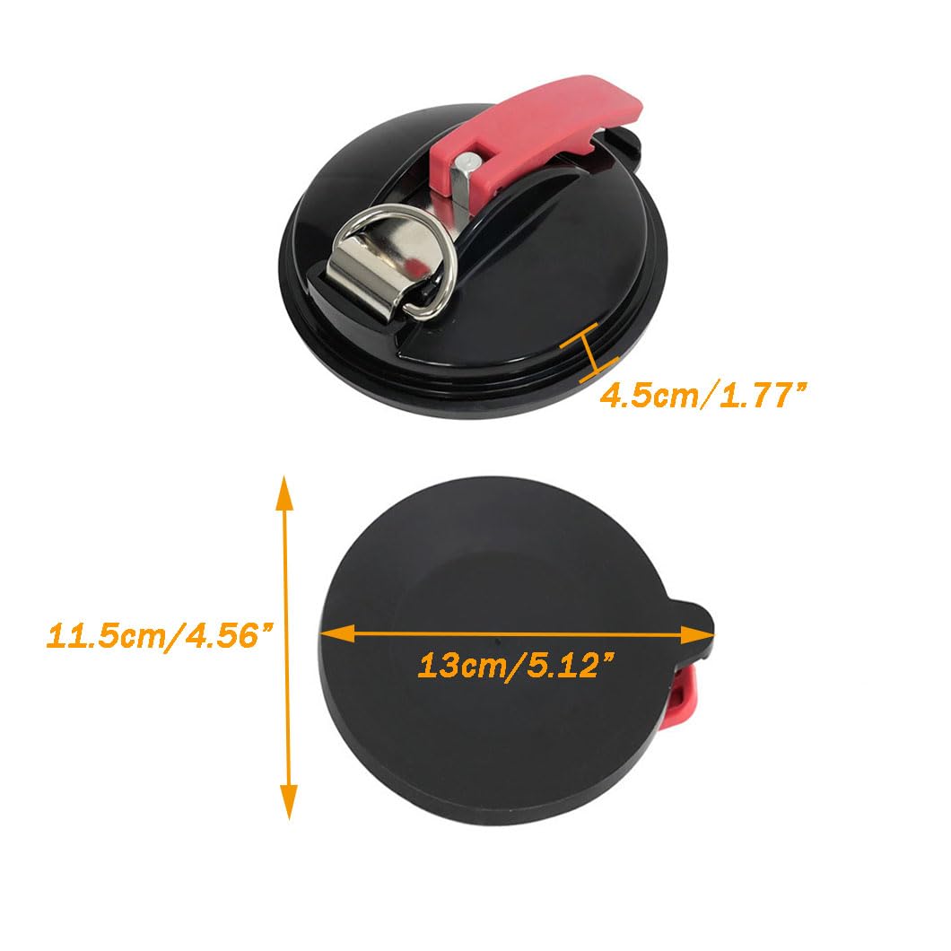 Moopkey 2 Pack Suction Cup Hooks Heavy Duty With Securing Hook,Car Camping Essentials Tie Down Suction Cup Strong Power For Rv B