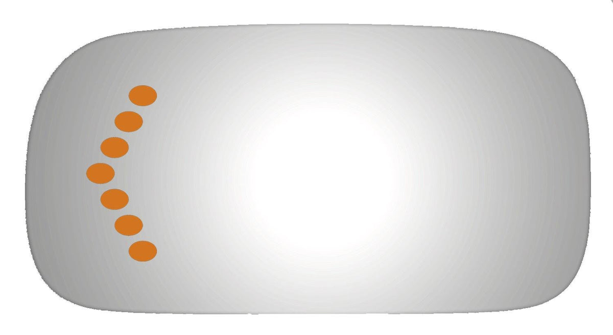 Burco 4410S Driver Side Power Replacement Mirror Glass with Lasered Holes to use with Factory Turn Signal Indicator for 2006-2008 CADILLAC DTS