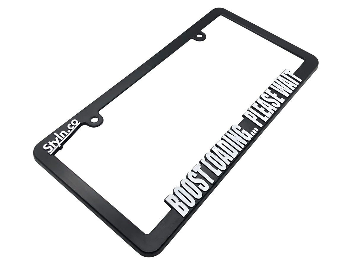 Boost Loading Please Wait License Plate Frame | Funny Racing Turbo Car Truck Suv Jdm Tag Holder Japan Great Gift For Car Enthusiast