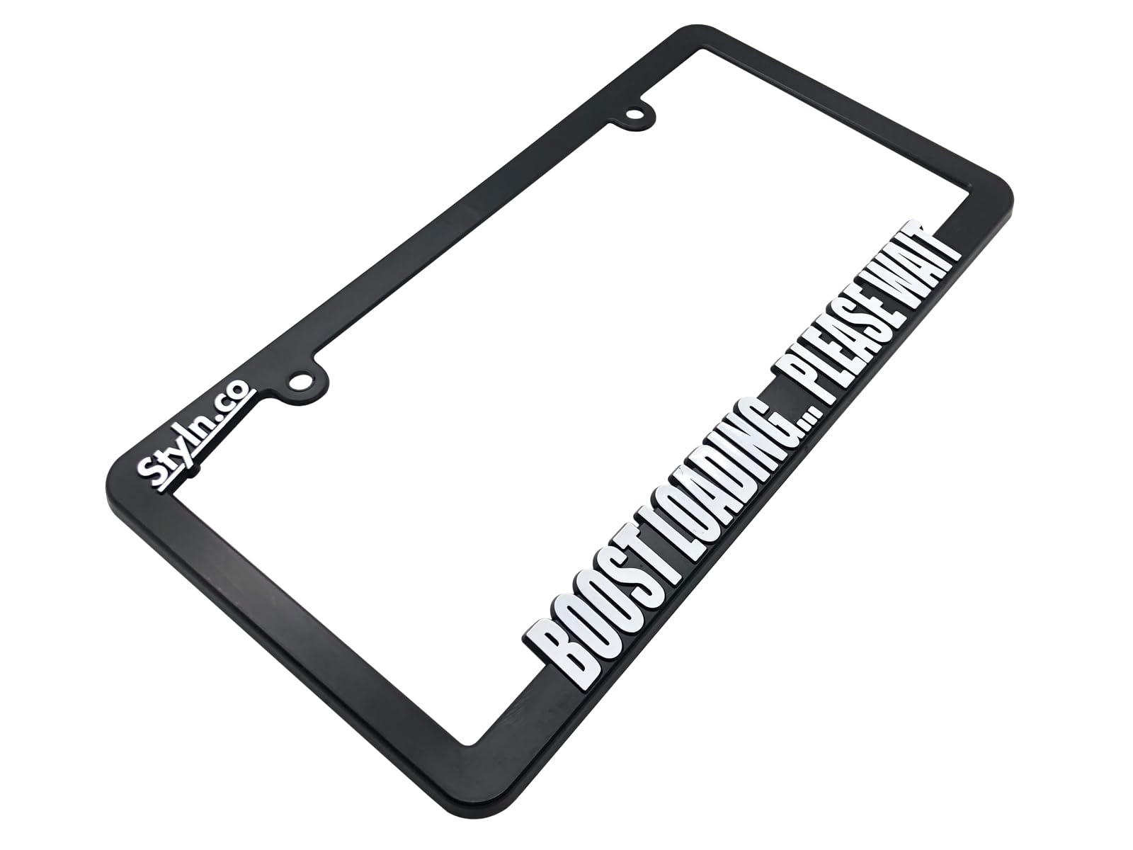 Boost Loading Please Wait License Plate Frame | Funny Racing Turbo Car Truck SUV JDM Tag Holder Japan Great Gift for Car Enthusi