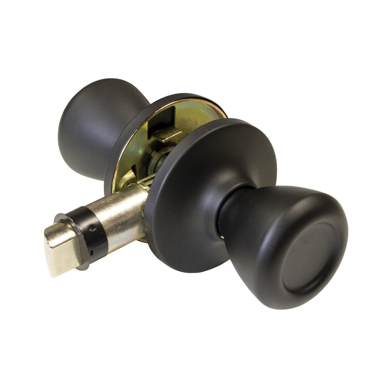 Non-Locking Interior RV Mobile Home Door Knob, Matte Black
