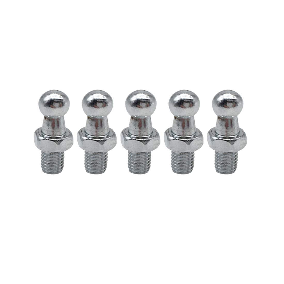 10mm Ball Studs with Hardware 5/16-18 Screw Thread 1/2'' Long Shank Fits Lift Supports Shocks Struts