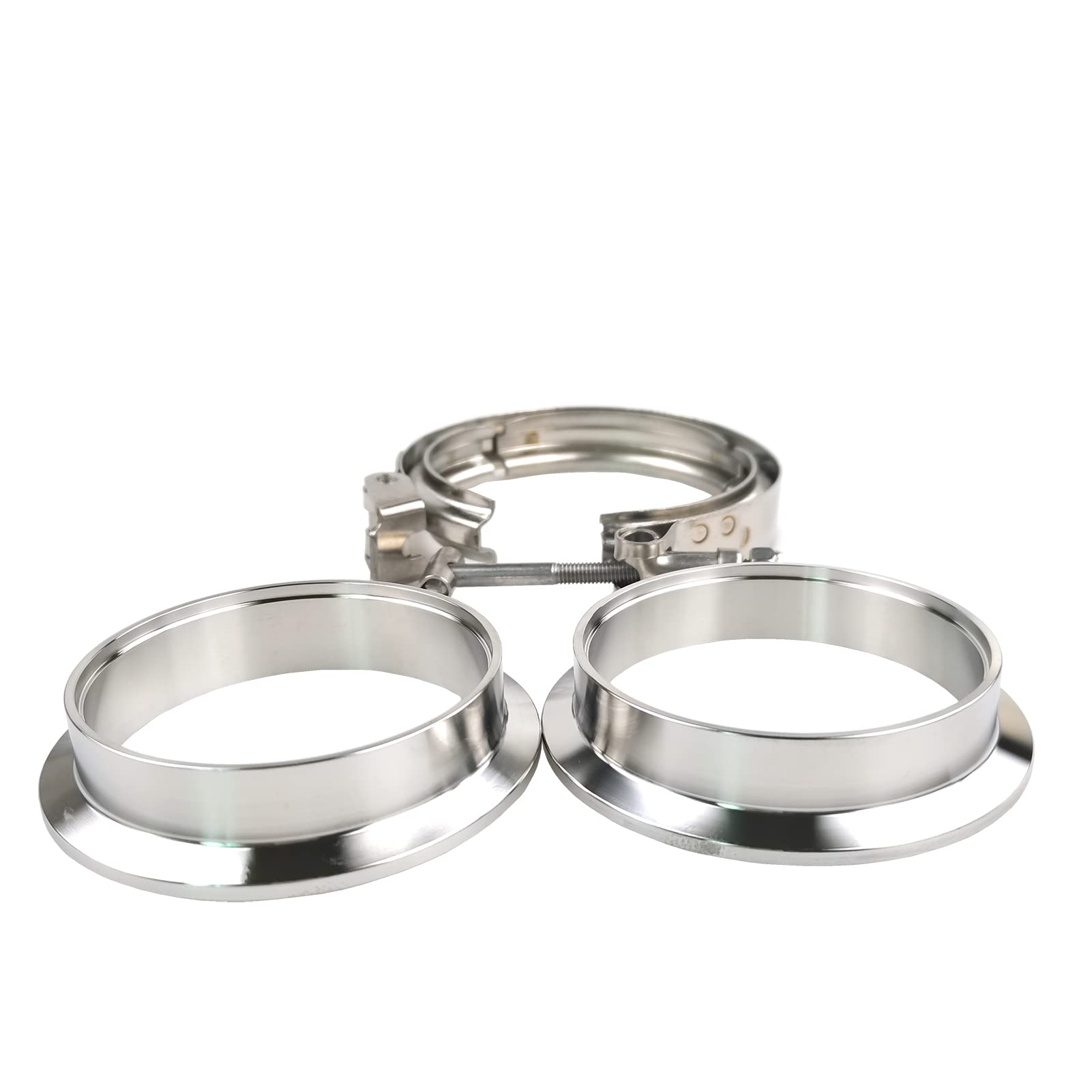 Gaeaauto 2 X 3 Inch Quick Release V Band Clamp With Male Female Flanges 304 Stainless Steel For Turbo Downpipes, 2 Pack