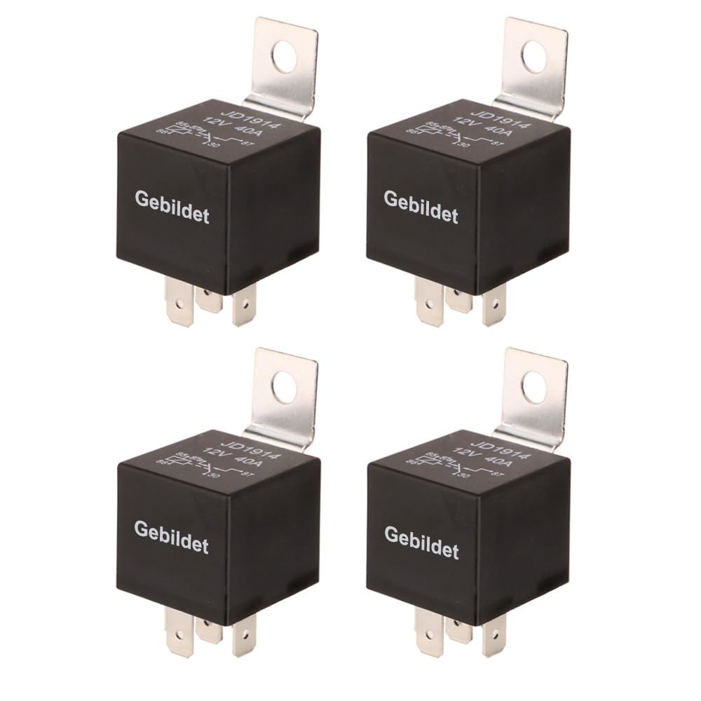 Gebildet 12V/40A Spdt Standard Auto Relay 5 Pin Car Heavy Duty Switches & Starters, Used For Motor Automobile, With Black Waterp