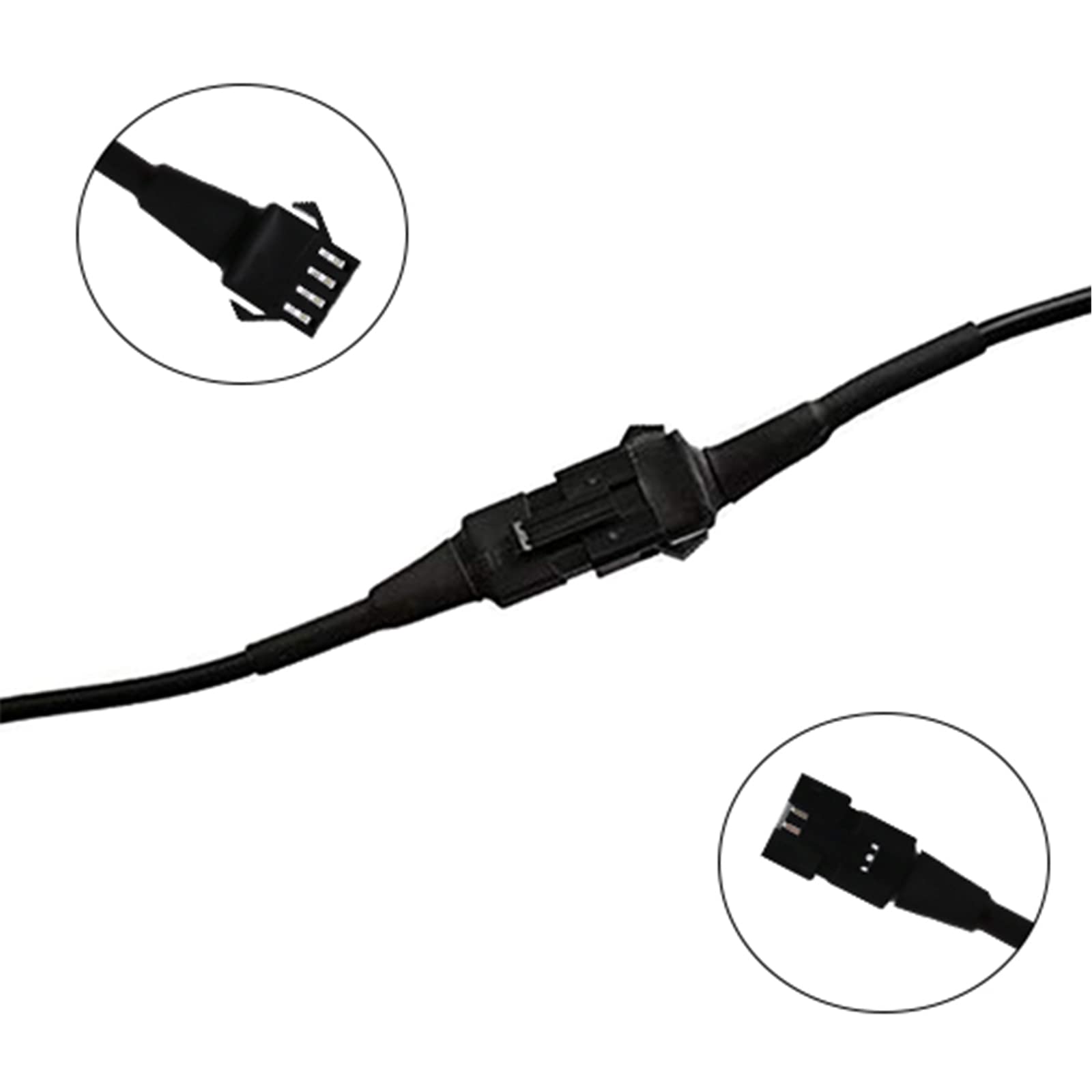 Kingshowstar 2Pcs 1 Female To 2 Male Splitter Y Cable For Use With 5050 Led Smd Rgb Neon Accent Kits For Led Motorcycle Atv Car