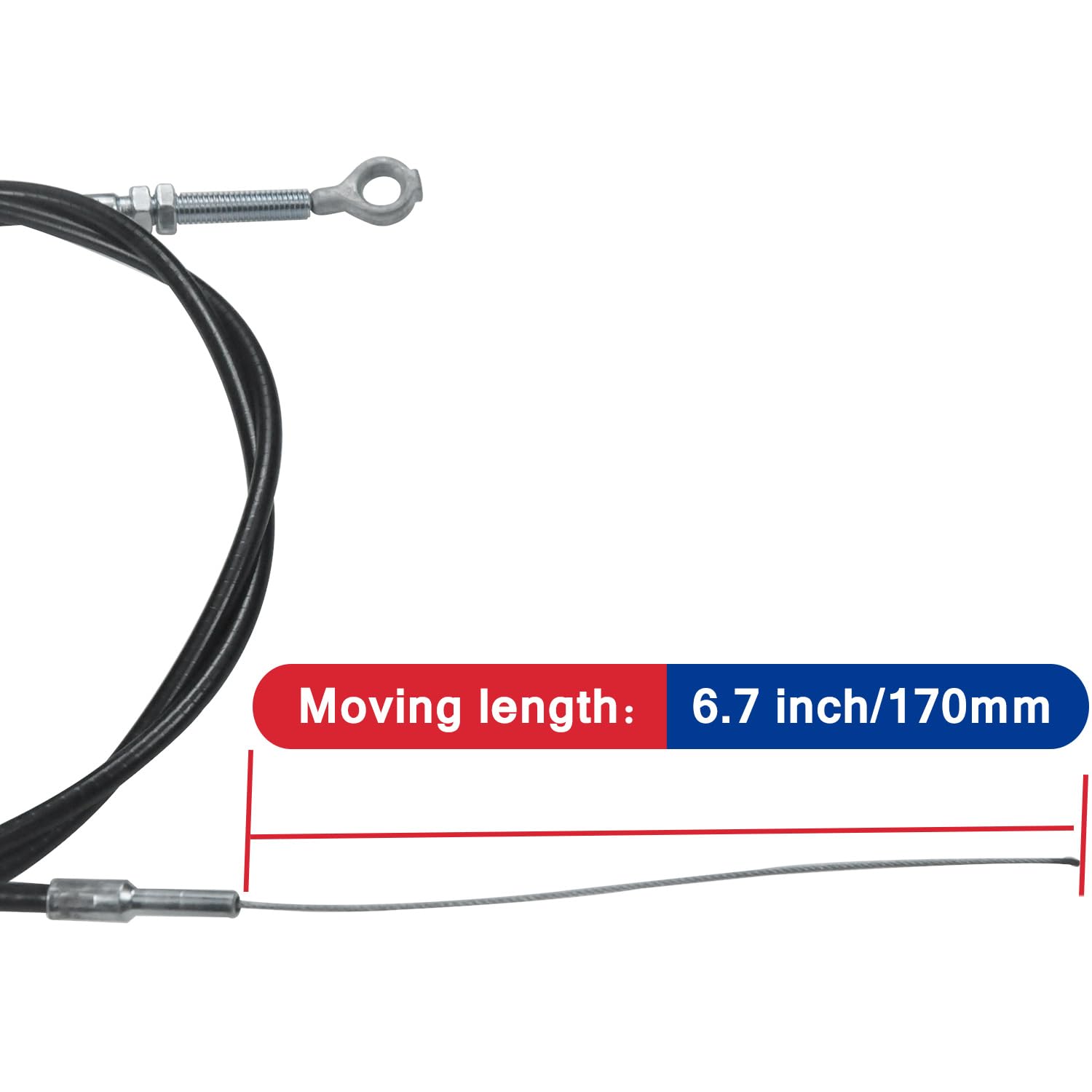 Hooup 71 Inch Throttle Cable Ends Kit For Manco Dingo Asw 8252-1390 American Sportworks Kandi Yerf Dog Go Kart Cart Golf Cart Predator 196Cc 212Cc 5.5Hp 6.5Hp Gx160 Gx200 Engine Accelerator Parts