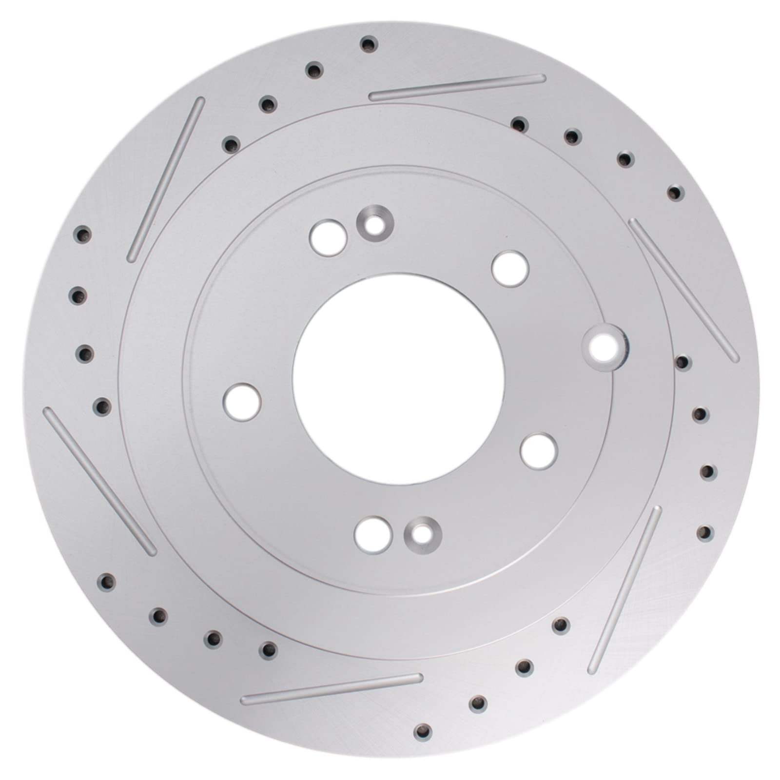 Trq Rear Performance Brake Rotors Set Premium G-Coated Cross Drilled & Slotted Compatible With 2016-2021 Hyundai Tucson 2017-202