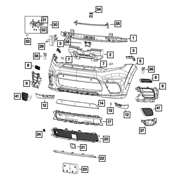 Mopar 68272344Aa Grille Fascia