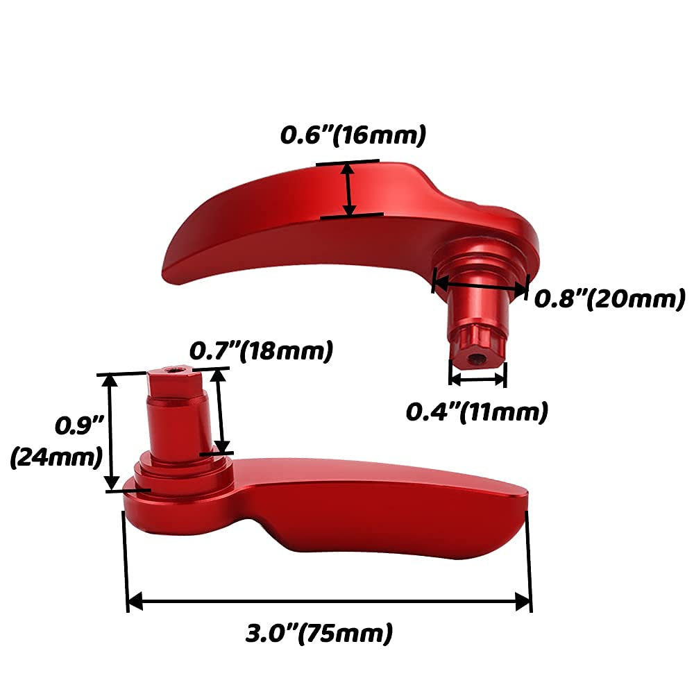 Mdpromcp Saddle Bag Latch Lever - Saddle Bag Lid Lifters Aluminum Compatible With Harley Davidson 2014-2024 Street Glide Road King Special Road Glide Special Ultra Limited With Hard Bags (Red)
