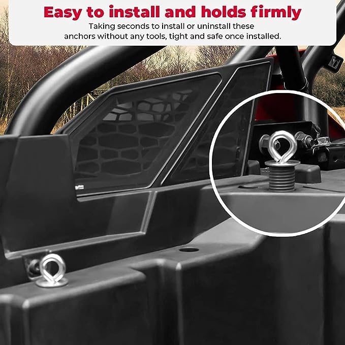 Koolynho Tie Down Anchor Bed Lock And Ride Accessories For Polaris Rzr 800 900 1000 Xp Turbo Pro Sportsman 450 570 850 Ace Only