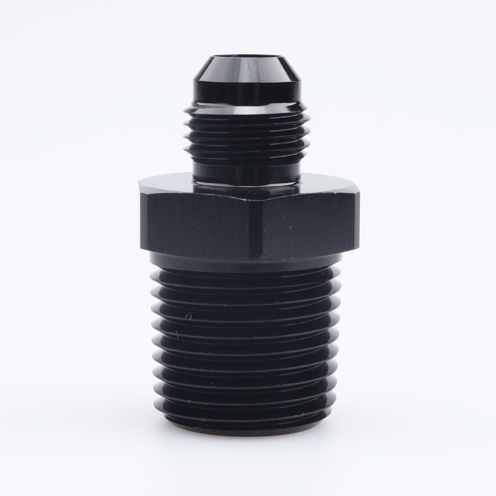 Ac Performance Male 1/2'' Npt To -6 An Flare Adapter Straight Aluminum Black
