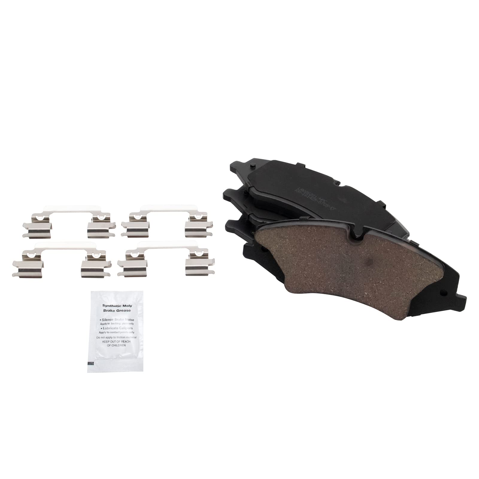 TRQ Front Brake Pads Ceramic Compatible with 2010-2012 Land Rover 2010 Range Rover Sport
