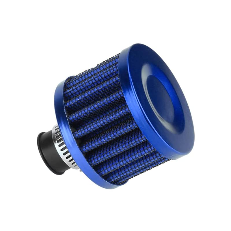 Rasnone Air Filter Cold Air Intake Filter Breather Turbo Vent Air Intake Filter Cleaner Black Universal (Blue)