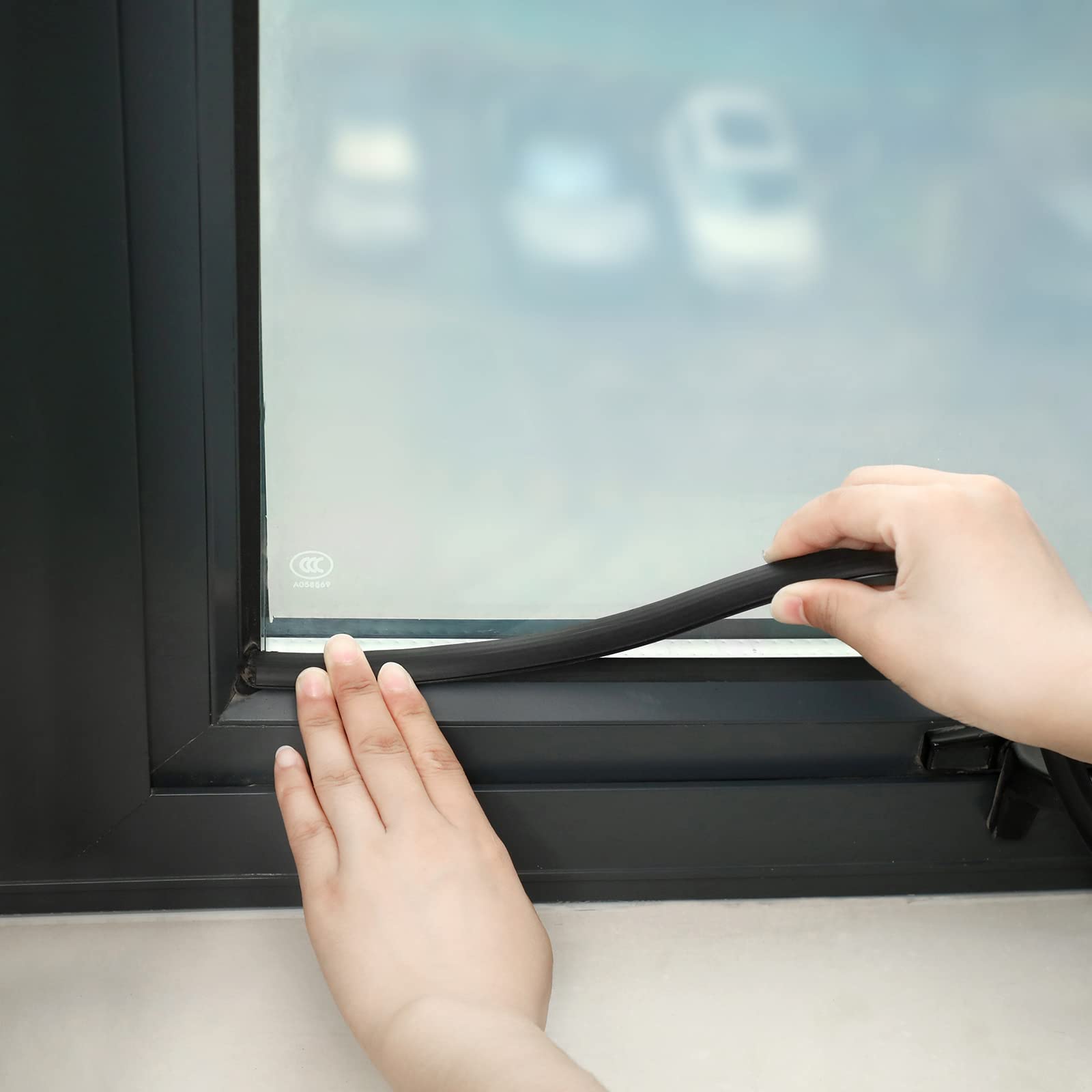 Kingdder Rv Window Seal Kit 1/2'' X 1/4'' Weather Stripping Rv Rubber Stationary Window Edge Seal Window Locking Gasket, Seal St