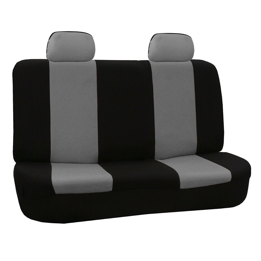 Fh Group Automotive Solid Bench Car Seat Cover Flat Cloth Rear Set, Easy To Install – Universal Fit For Cars Trucks & Suvs (Gray) Fb050012