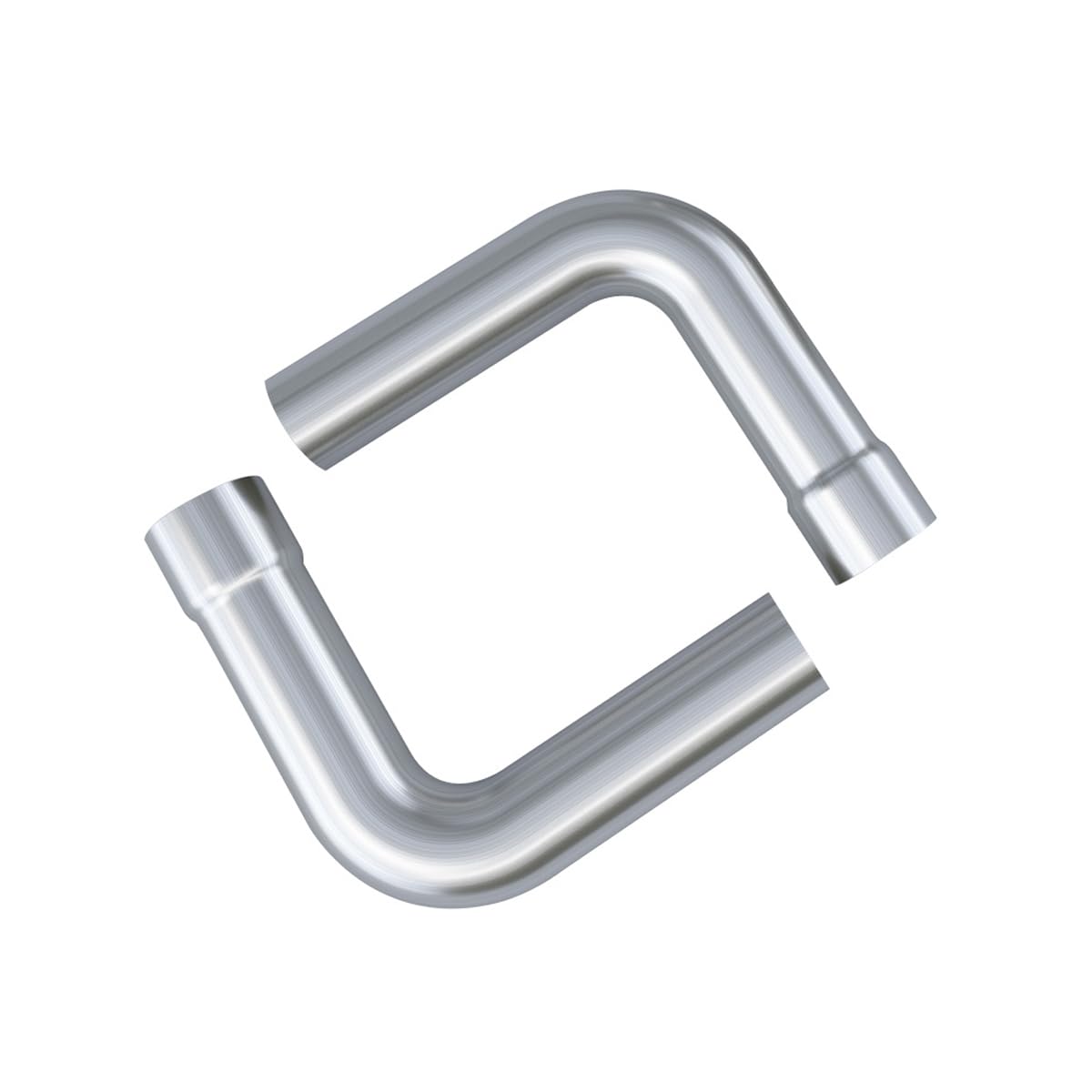 A-KARCK Stainless Steel Mandrel Bends 8 Pcs, 2.25 Inches 304 Stainless Steel Exhaust Pipe DIY Custom Exhaust Tubing Pipe Straigh