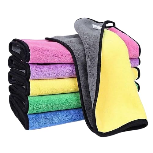 Heavy Microfiber Cloth for Car Cleaning and Detailing, Double Sided, Microfiber Towel for Car & Bike,Super Soft Car Wash Cloth, 