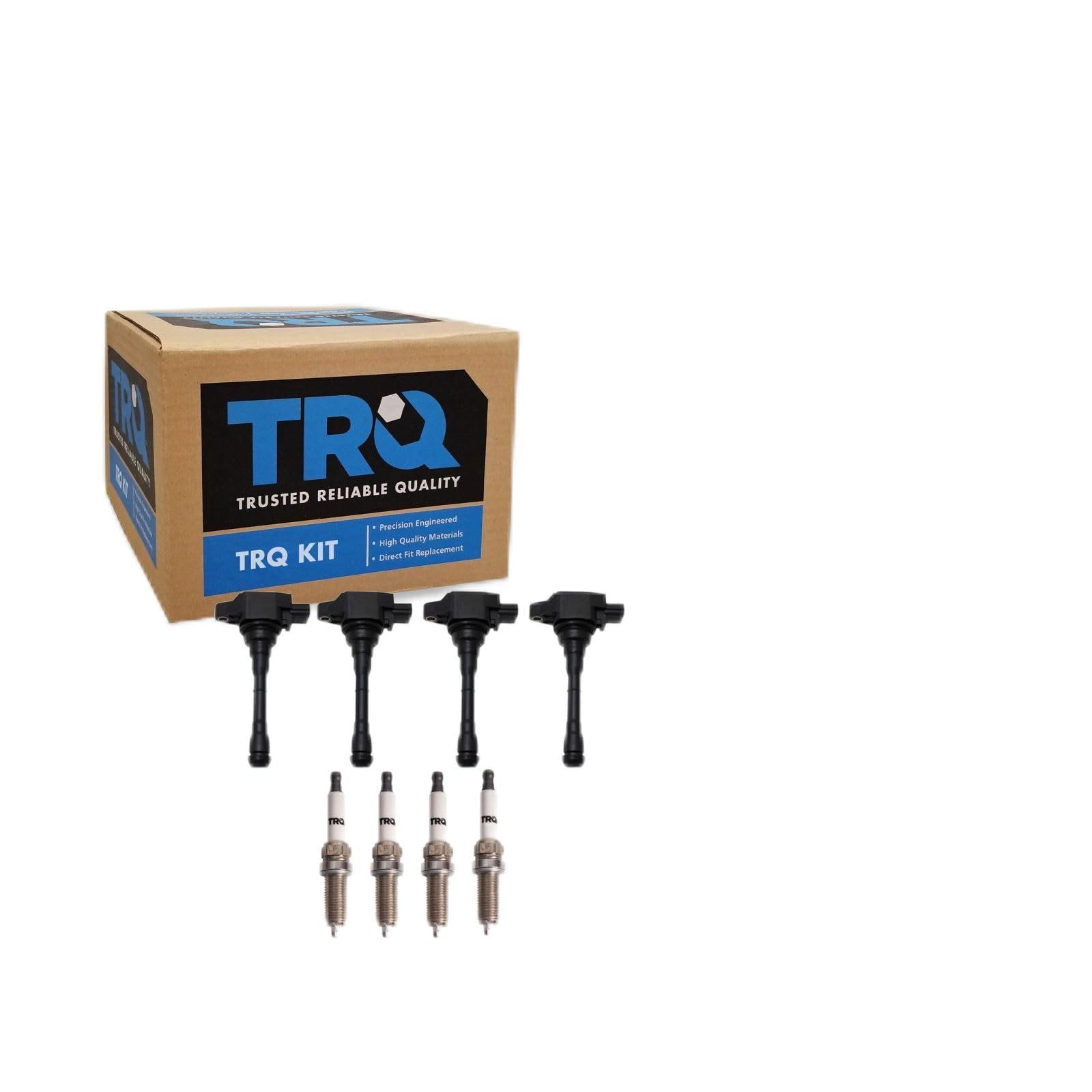 Trq Ignition Kit Ignition Coil Spark Plugs Compatible With 2011-2017 Nissan Juke 2017-2019 Sentra