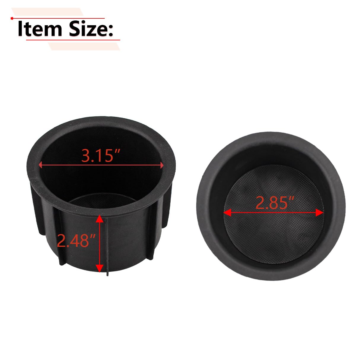 Rlb-Hilon Cup Holder Insert Compatible With Toyota 4Runner 2010-2021 Replaces Oem 66991-35030 1Pc