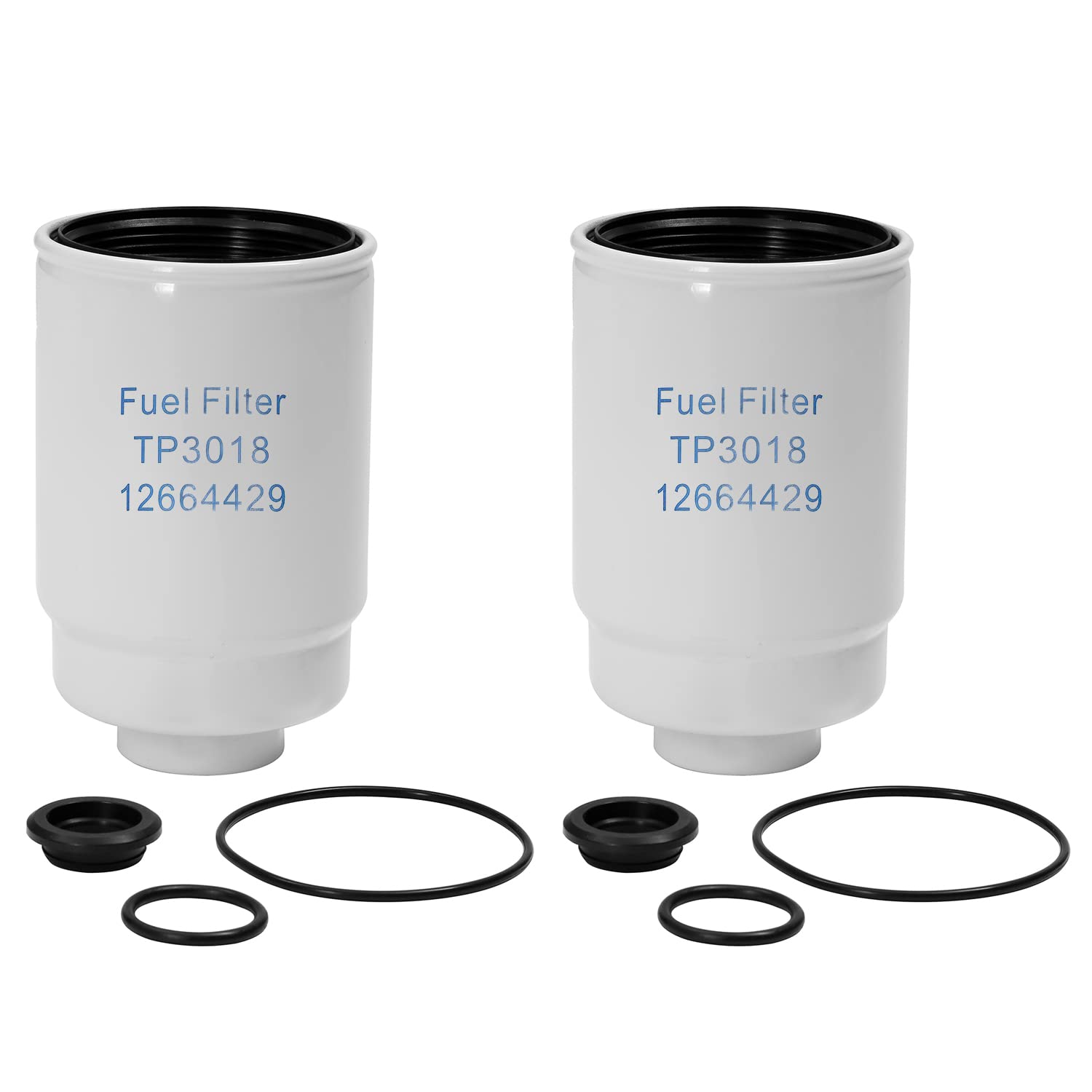 6.6 Duramax Diesel Fuel Filter 2 Pack | for 2001-2016 Chevy Silverado 2500 HD 3500 HD Express GMC Sierra 2500HD 3500HD Savana | 