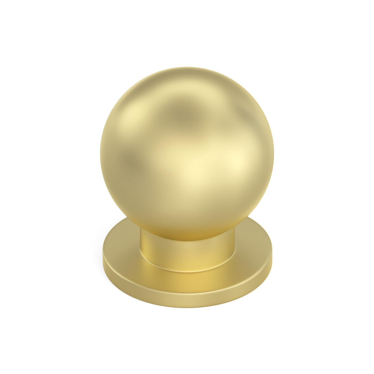 Homdiy 10 Pack Matte Gold Cabinet Knobs, Round Brushed Brass Drawer Dresser Handles Ball Metal Kitchen Hardware For Cupboard, 1 Inch