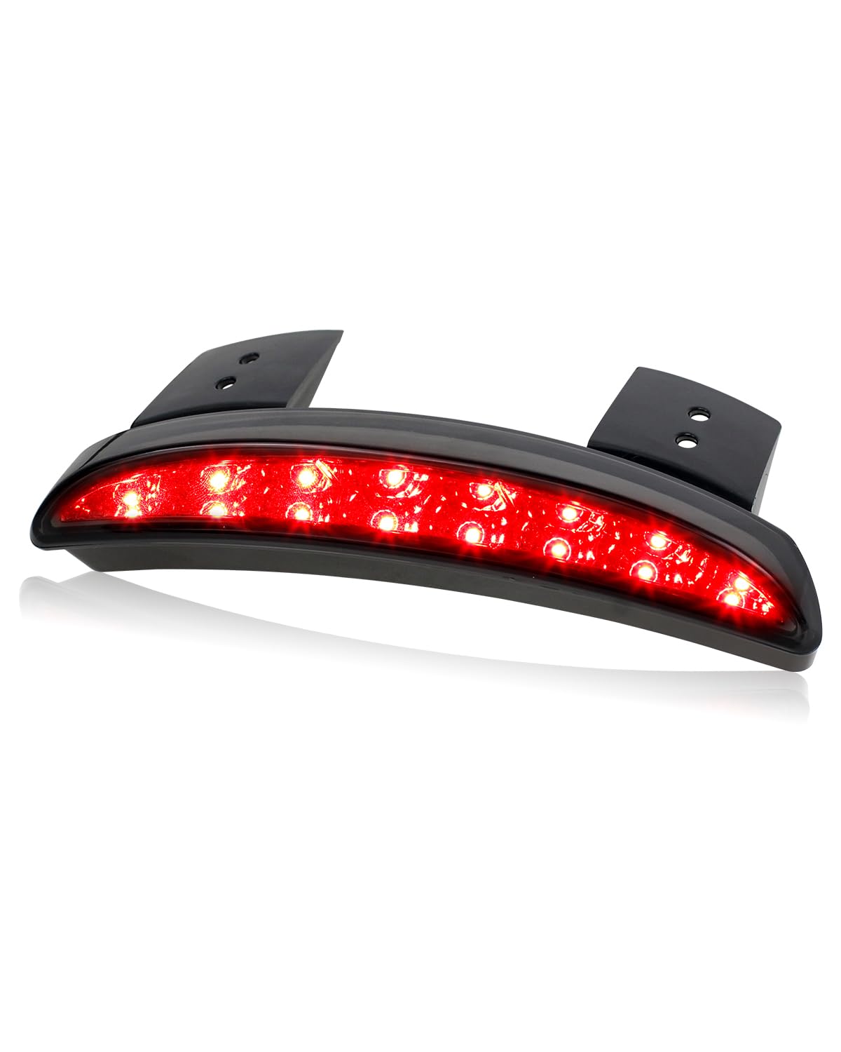 QUASCO Motorcycle Chopped Rear Fender Edge LED Brake Tail Light Turn Signals Taillight Compatible with Harley Sportster Iron 883
