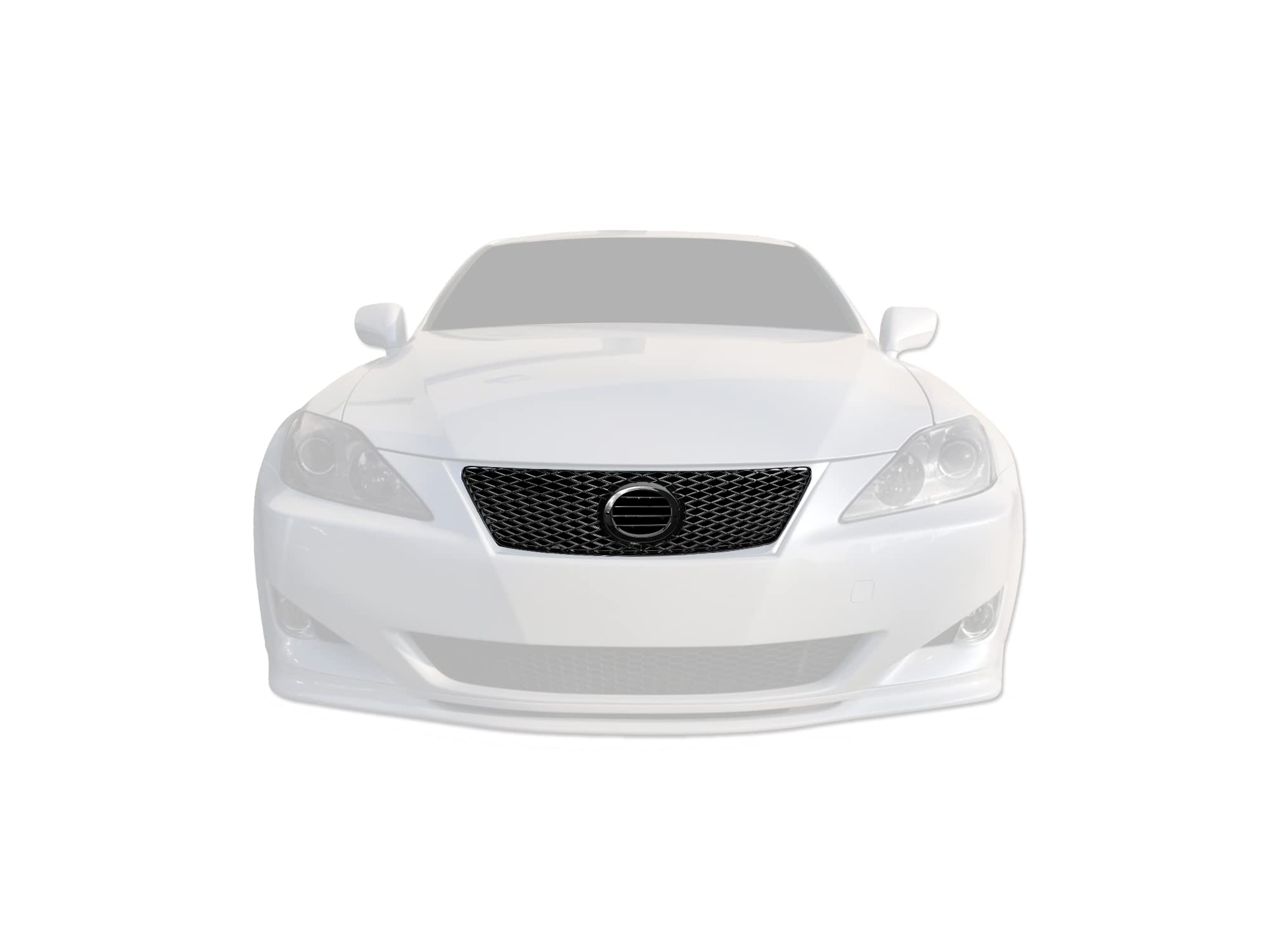 ARMORDILLO OE Style Front Hood Grille - Gloss Black, Fits 2006-2008 Lexus IS250/IS350, Model 7149724, Durable Plastic