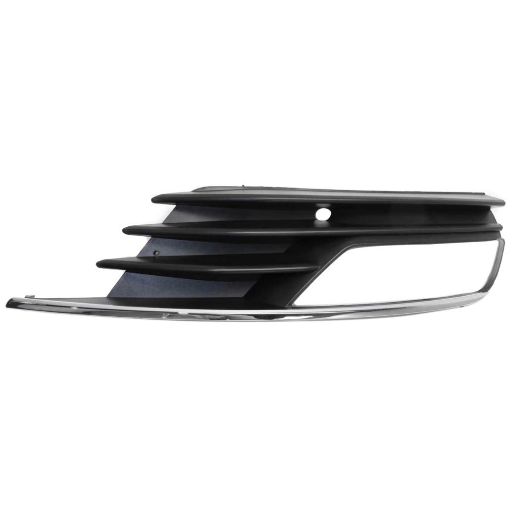 For Audi A3 / A3 Quattro Fog Light Cover 2015 2016 Passenger Side | Outer | Cover Grille | Convertible/Sedan | Textured Black |