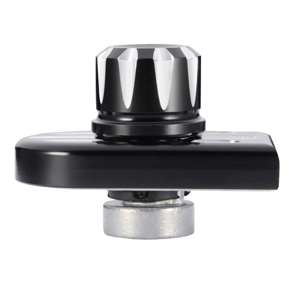 Amazicha Black Stainless Steel Fender Rear Seat Bolt Nut Tab Screw Mount Knob Cover 1/4'-20 Thread Compatible For Harley Davidson Sportster Softail Touring Dyna 1996-2024