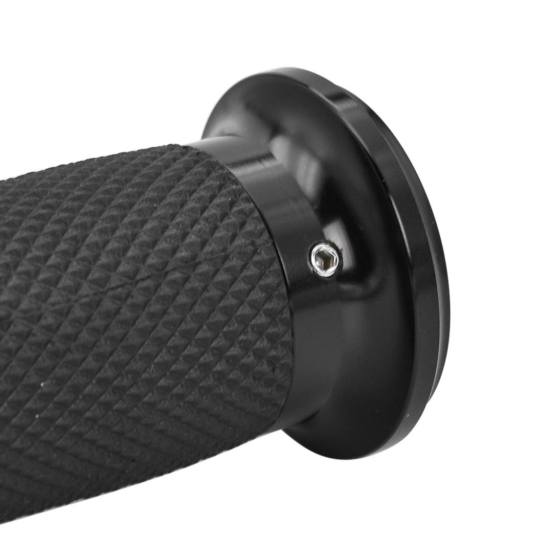 Benlari Black Hand Grips 1 Inch Motorcycle Handlebar Grips Cable Throttle Compatible For Harley Davidson Sportster Touring Dyna Softail 883 1200