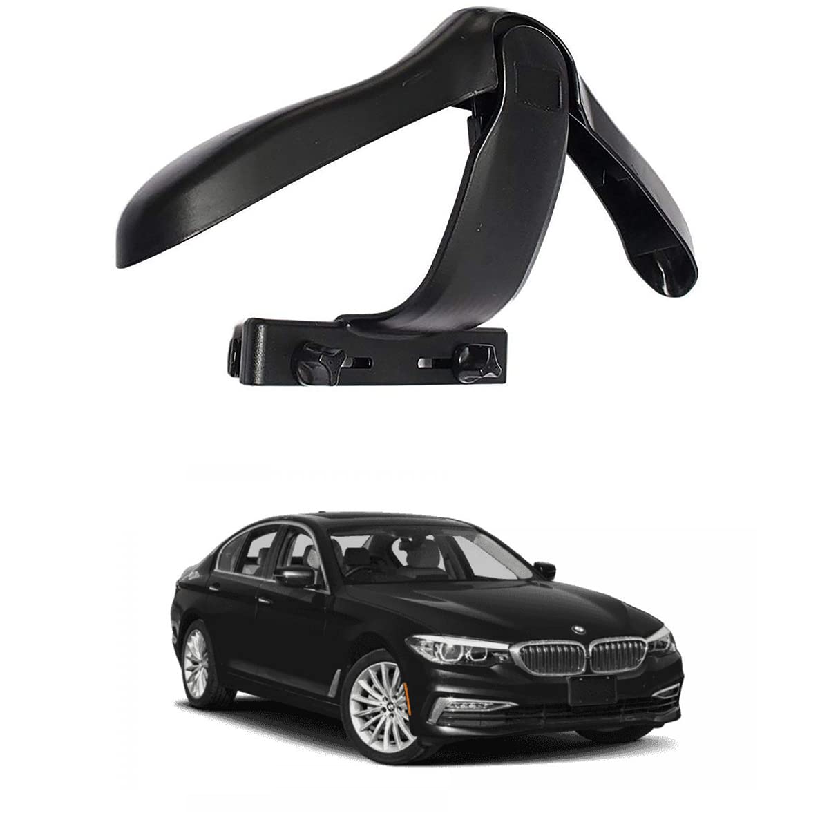 Oshotto CH04 Detachable Headrest Car Coat Hanger Back Seat Clothes Holder for Suit Coats Blazer Jackets Compatible with BMW 5 S
