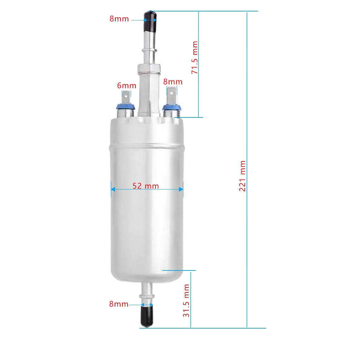 Dwvo Fuel Pump Compatible With 83-91 Ford F150 F250 F350 E150 E250 E350 Mustang Ranger Ltd Thunderbird, Mercury Marquis, Lincoln Continental