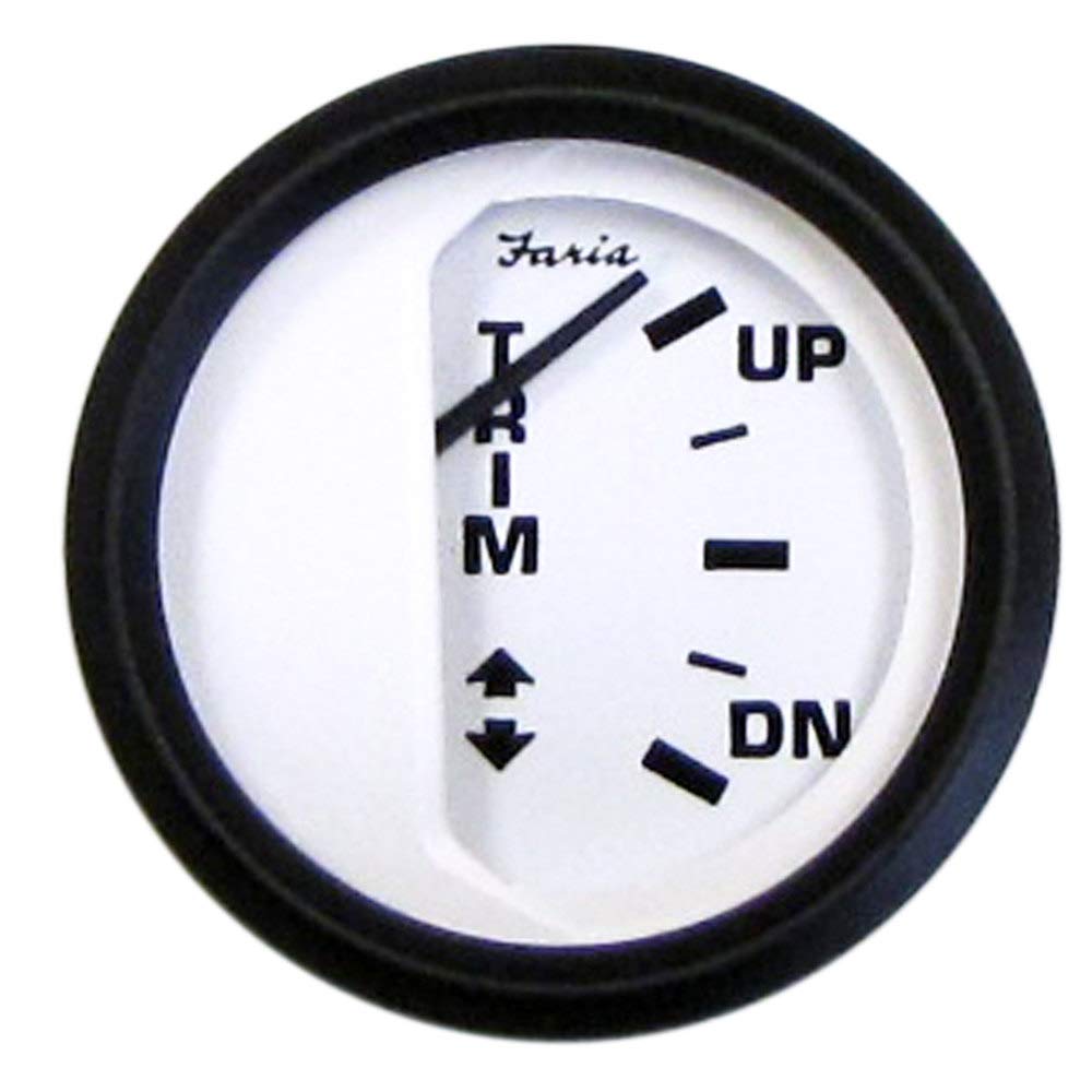 FARIA BEEDE Instruments BEEDE 12915 Euro Trim Gauge (Johnson/Evinrude/Suzuki Outboard) - 2, White, Beige
