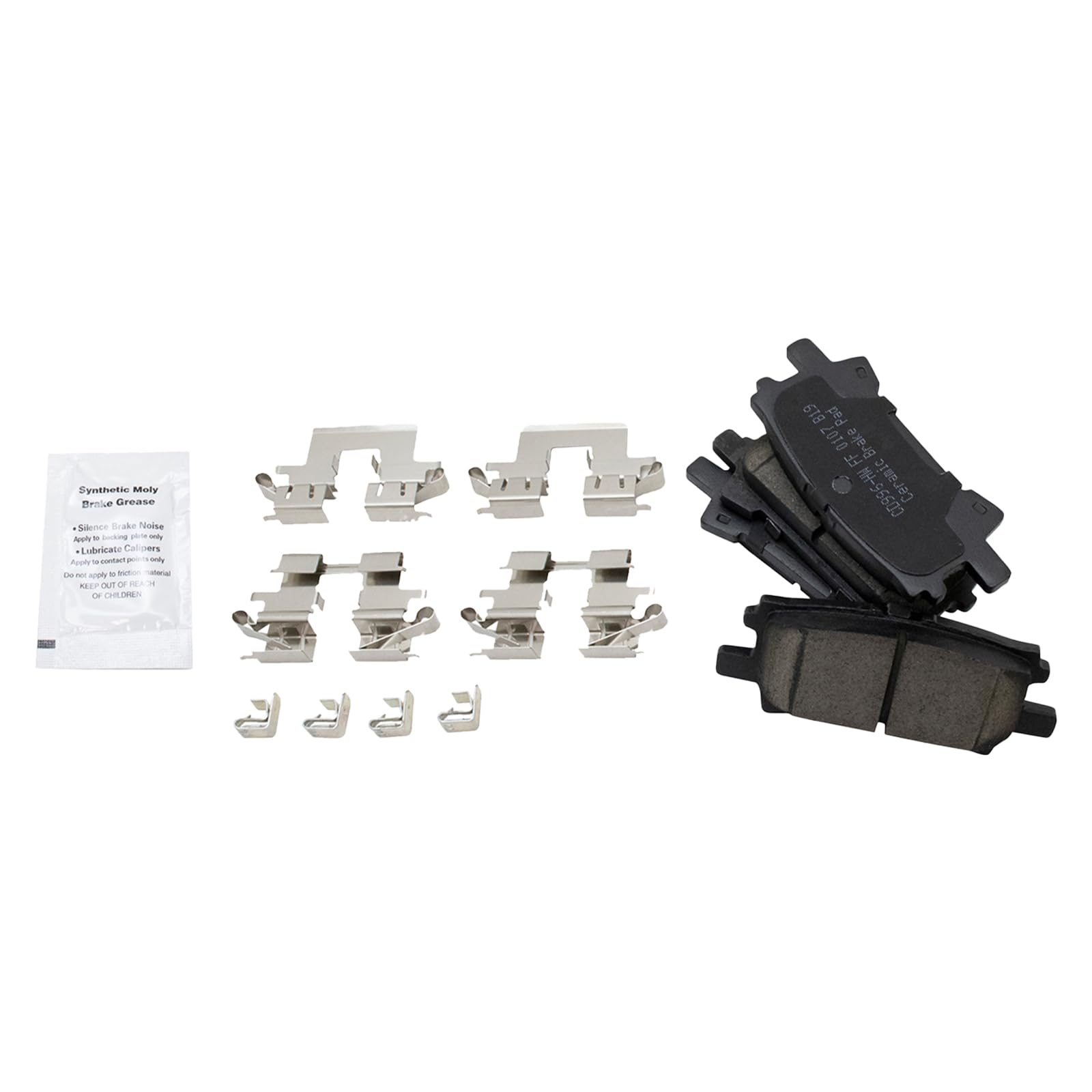 TRQ Rear Brake Pads Ceramic Compatible with 2004-2006 Lexus RX330 2007-2009 RX350 2006-2008 RX400h 2004-2007 Toyota Highlander
