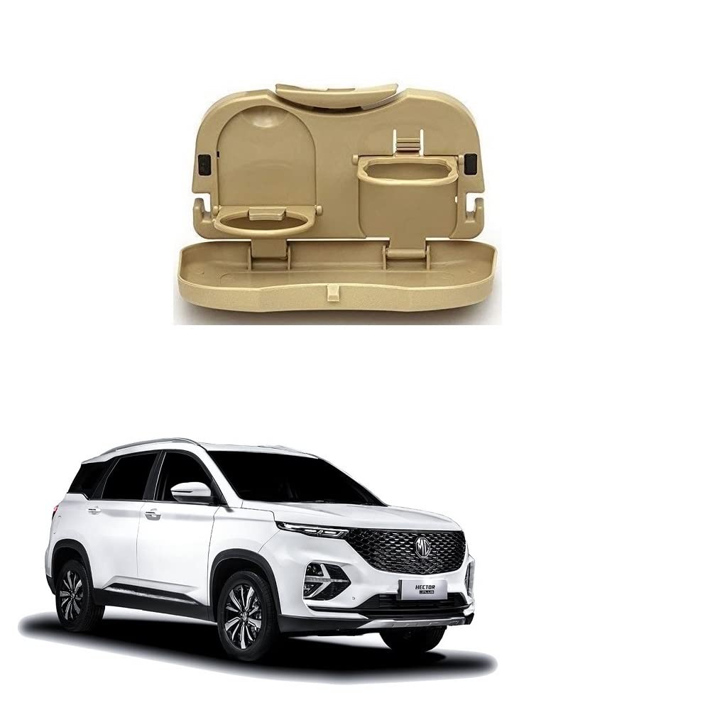 Stylish Foldable Compact Car Back Seat Tray for Food/Drinks/Cup/Bottle Holder Universal Pack of 1 Suitable for MG Hector Plus