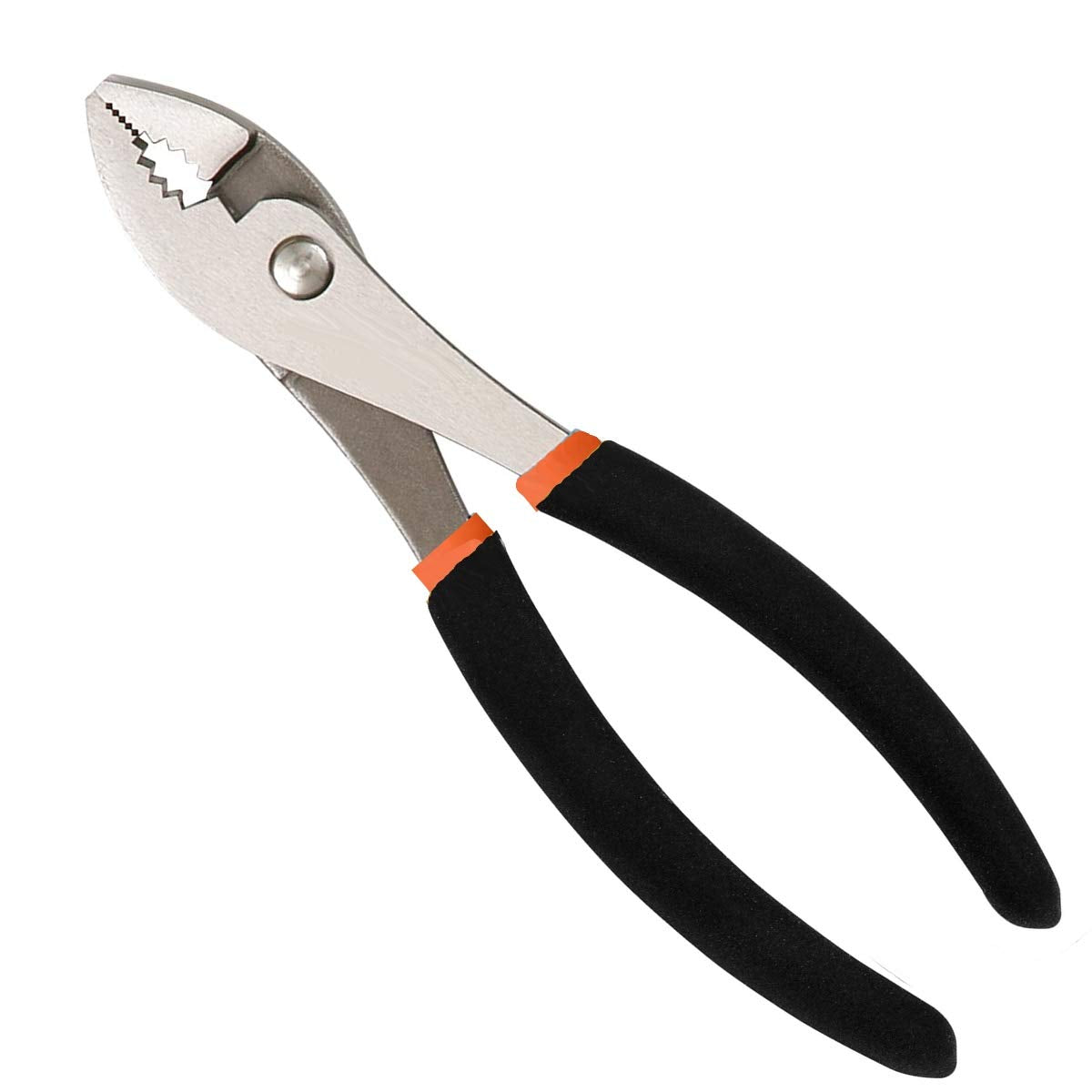 Edward Tools Harden Pro Slip Joint Pliers 8" - Heavy Duty Fine Carbon Steel - Non Slip Handle - Channel Lock Design - Nut And Bolt Fastener - Extra Strong Teeth For Superior Grip