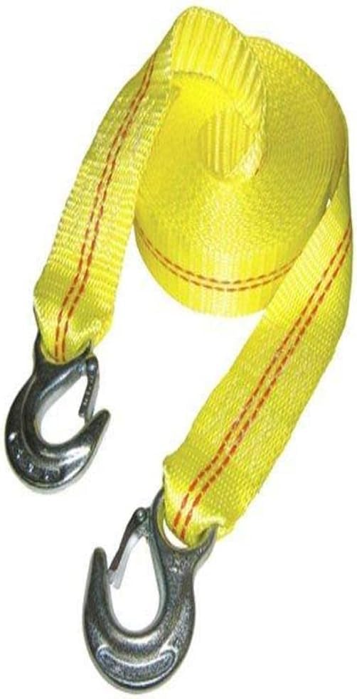 KEEPER Tow Straps Heavy Duty with Hooks - 2 x 25' Towing and Recovery Strap, 12,000 lbs Break Strength - Durable Zinc-Plated H