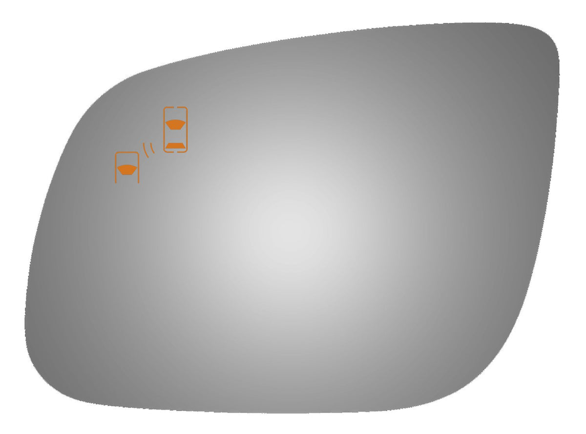 Burco 4588B Driver Side Power Replacement Mirror Glass with Lasered Holes to use with Factory Blind Spot Detector for 2015-2017 KIA SEDONA
