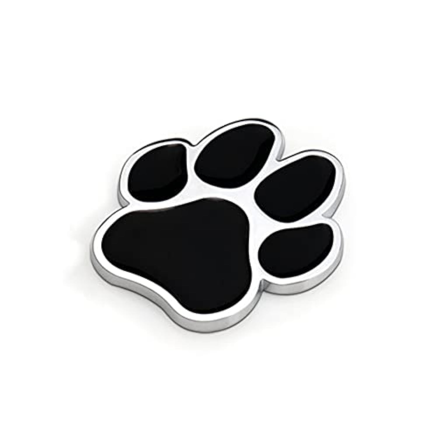 Paw Print Car Decal, 3D Chrome Dog Paw Footprint Metal Sticker for Auto, Motorcycle
